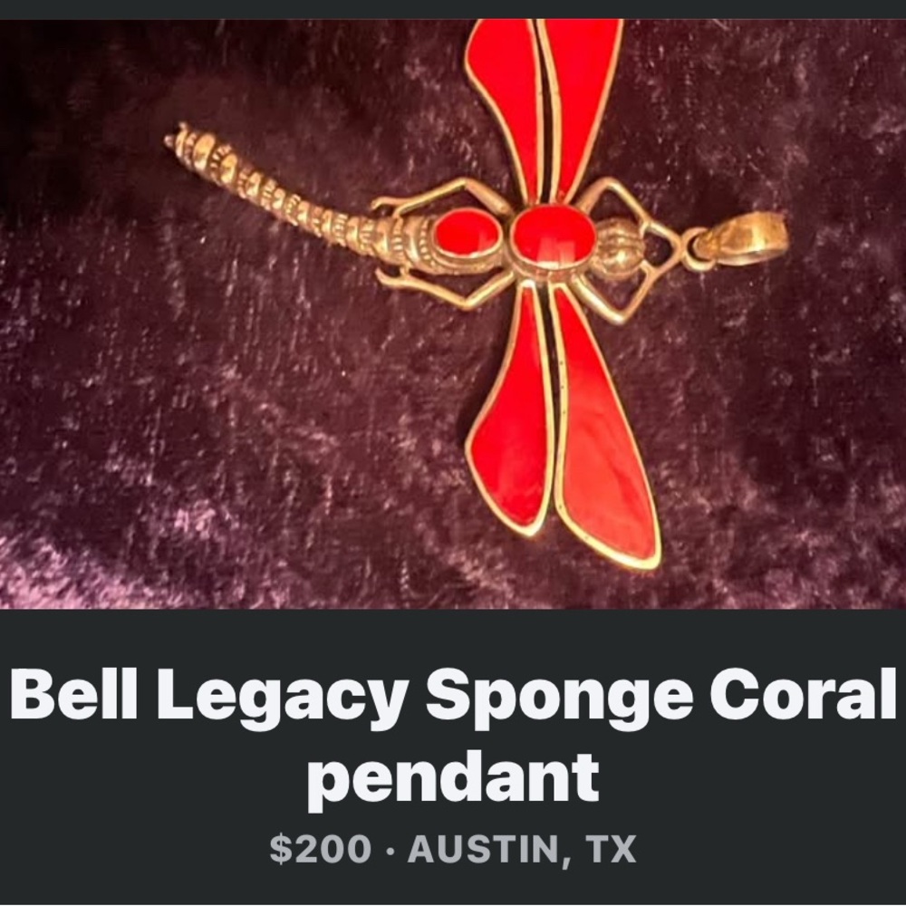 Legacy Red Dragonfly Pendant
